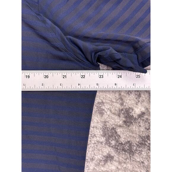 G/FORE Polo Shirt Large Mens Midnight Blue Striped Performance Golf - Picture 4 of 7